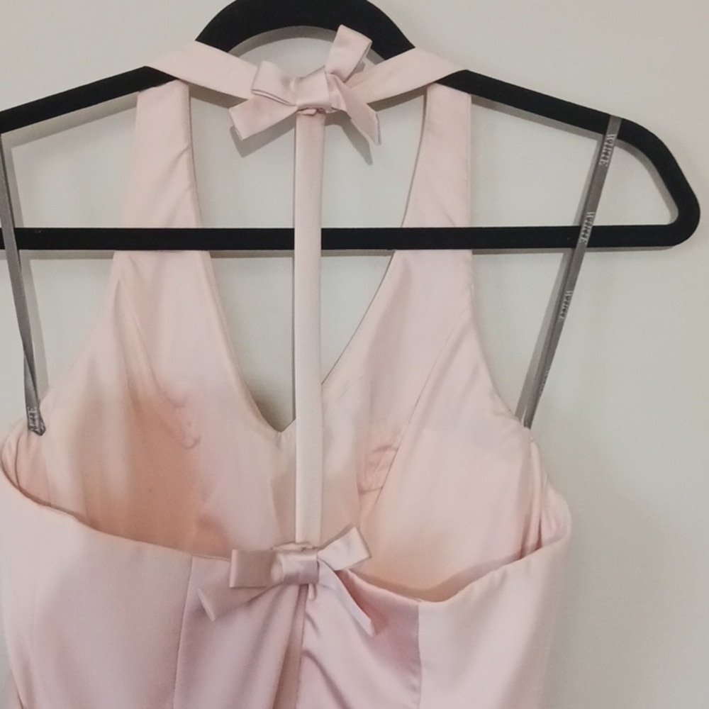 White By Vera Wang Blush Pink Full Length Bridesmaid Special Event Gown, Size 0 - Picture 7 of 13